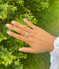 Duo Glow Sølvring – To-i-Én Design med Zirkonia