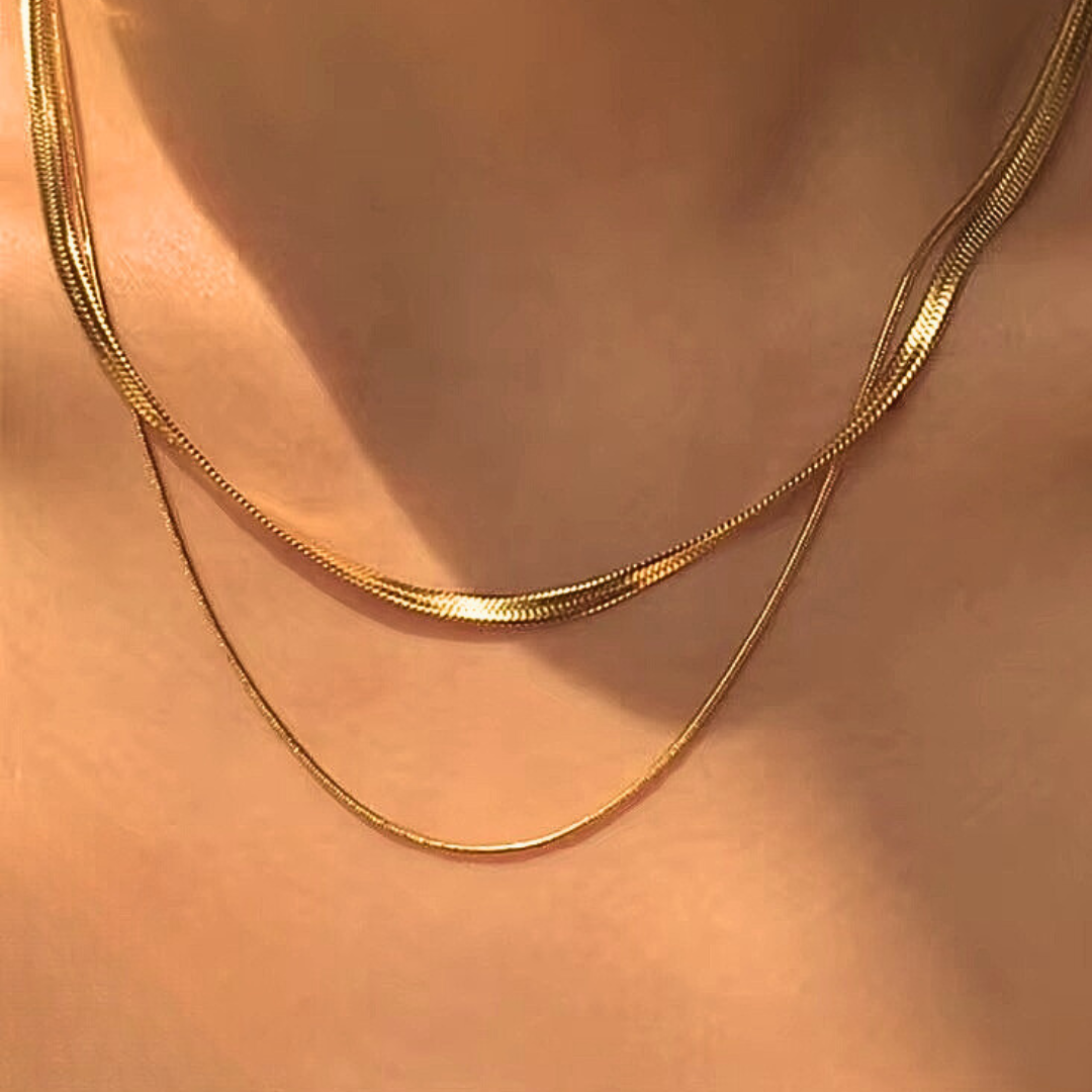 Twin Snake - smykke 18K Gull