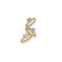Trio Blomst ring 18K gull