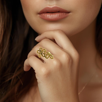 Bloom Duo ring 18K gull