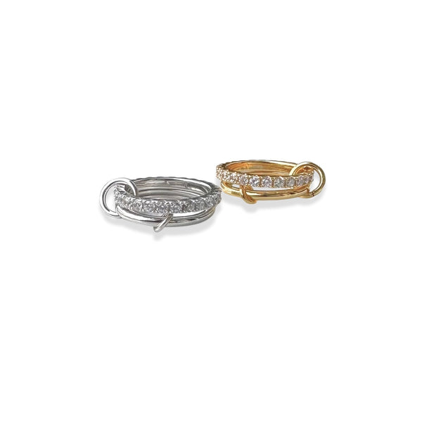Duo Glow Sølvring – To-i-Én Design med Zirkonia