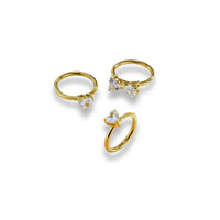 Trio Blomst ring 18K gull