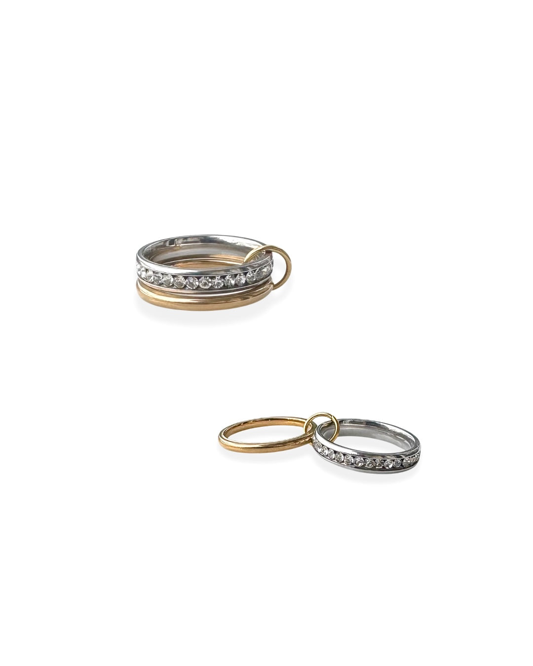 Duo Evighet 2-i-1, 18K Gull | Zirkonia