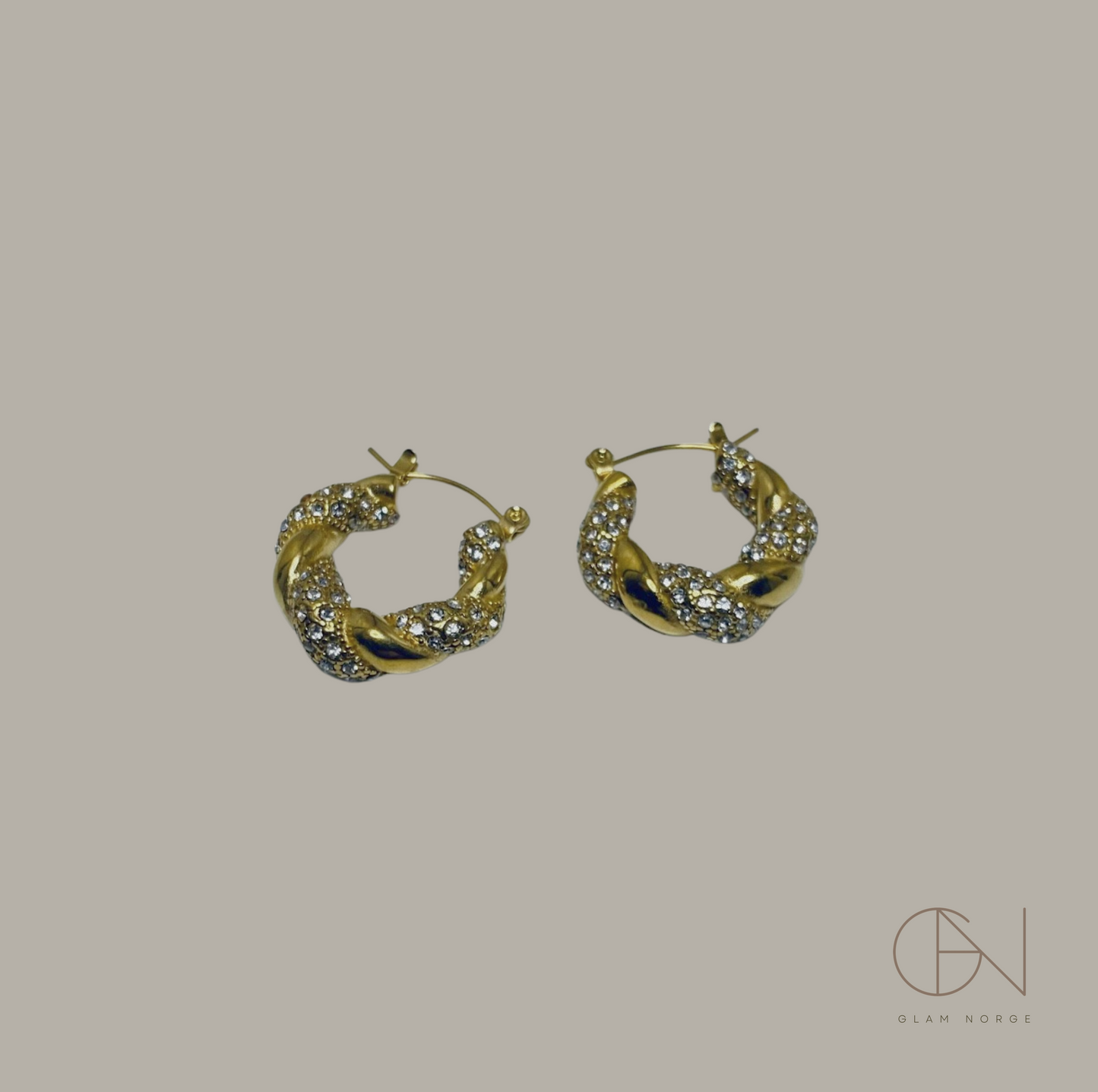 Iris statement Hoops øreringer 18K gull