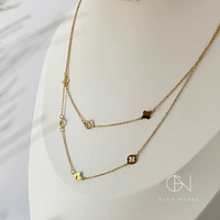 Kløver smykke 14K gull