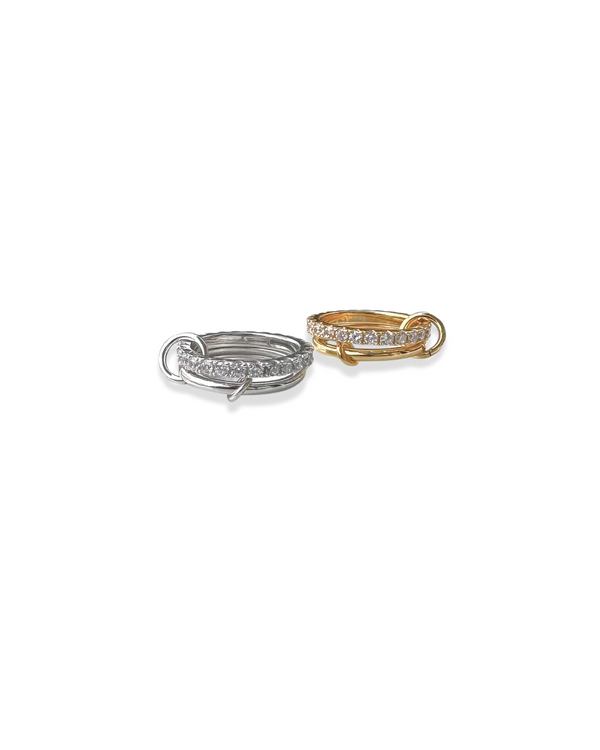 Duo Glow Sølvring – To-i-Én Design med Zirkonia
