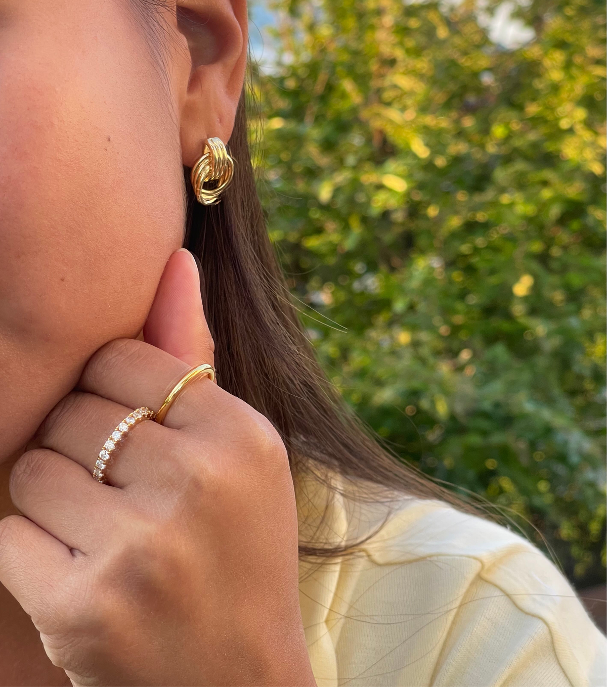 Duo Glow Sølvring – To-i-Én Design med Zirkonia