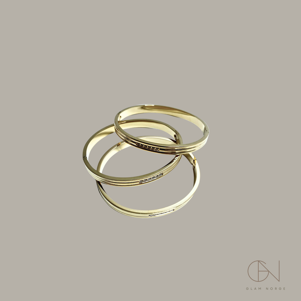  Anastazia armbånd 18K gull 6mm detalj, tykt gullsmykke