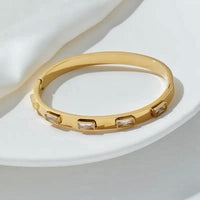 armbånd rustfritt stål med zirkonia
