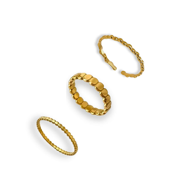 Viva ringer - PVD 18k gull