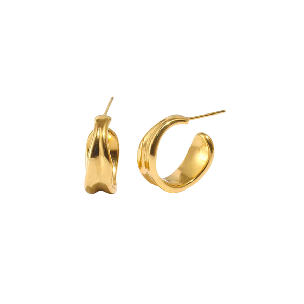 Anna Hoops - 18K gullforgylt stål
