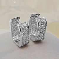 Hoops øredobber zirconia glitter