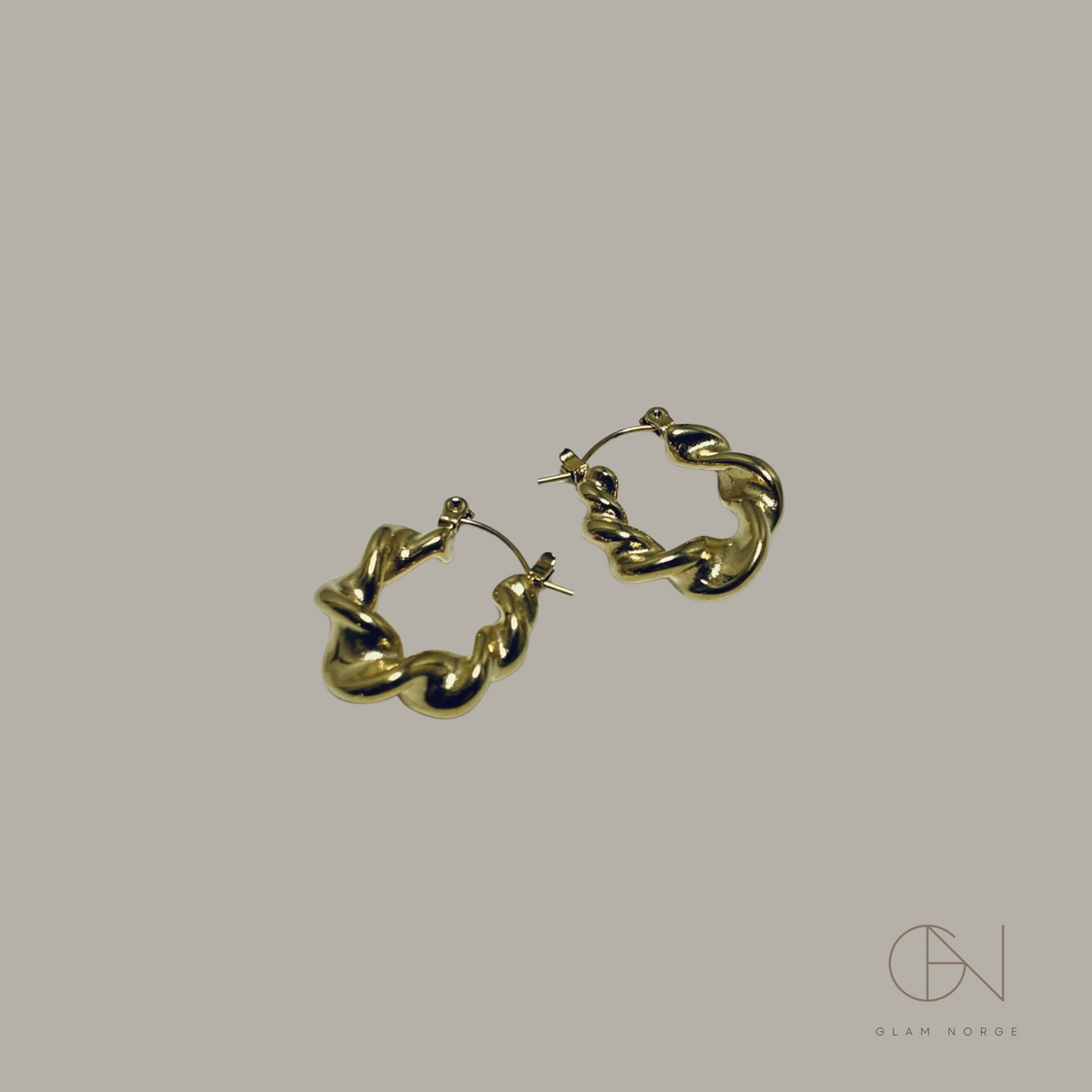 Dameøredobber twisted hoops