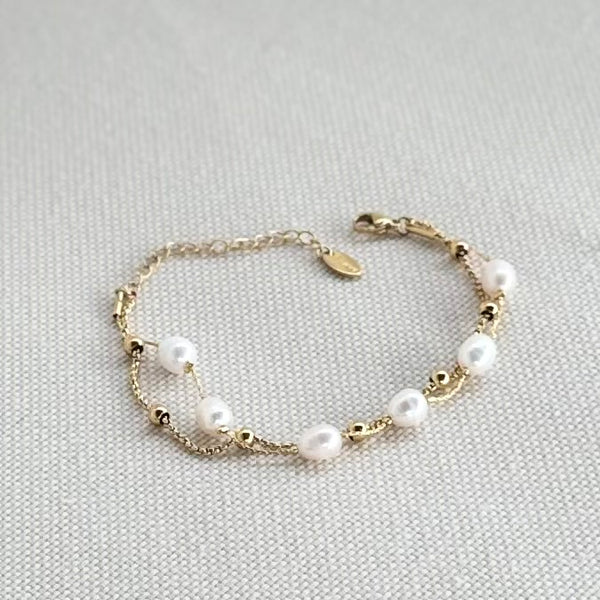 Lucie pearl armbånd 18K gull