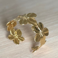Flower statement armbånd 18K gull