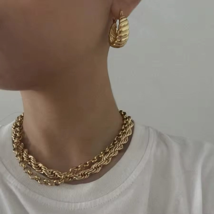 Celeste hoops 18K gull