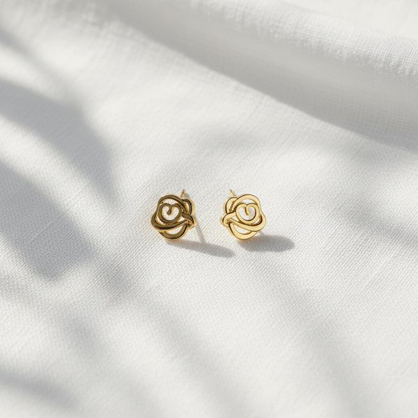 Golden Bloom Studs- Øredobber sølv 925