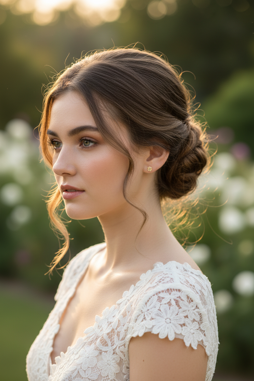 Golden Bloom Studs- Øredobber sølv 925