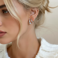 Sølv double hoop – modell